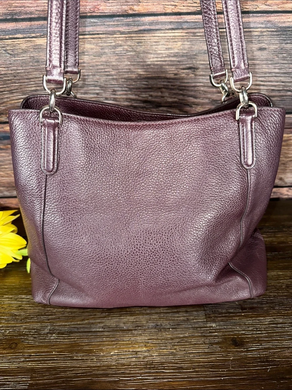 Kate Spade New York Jackson Cherrywood pebbled leather satchel tote!